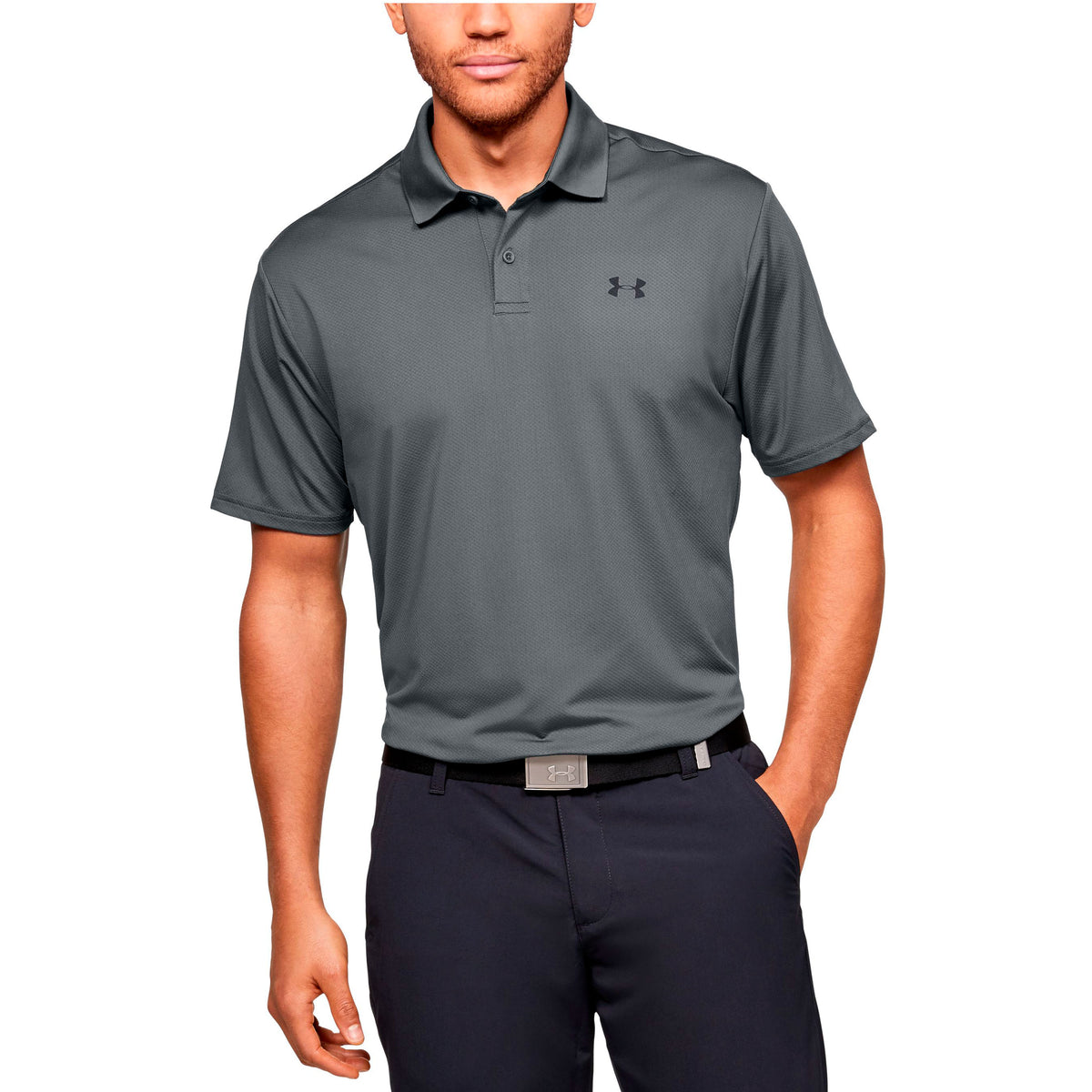 Polo Golf Hombre Color Gris-4