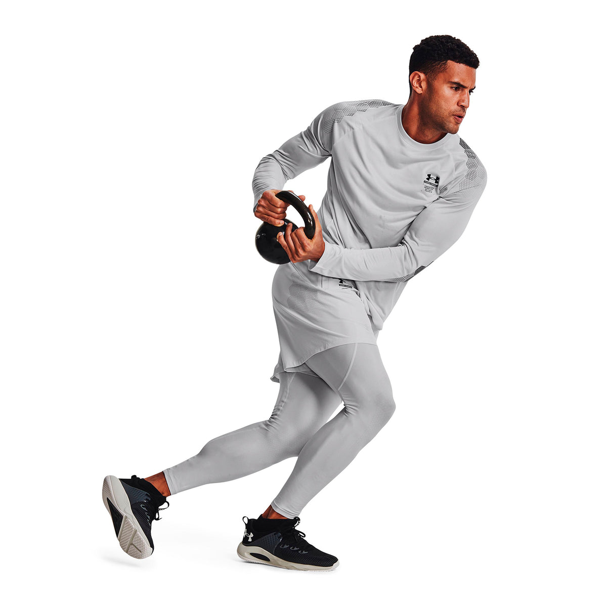 Leggings Training Hombre Color Gris-3