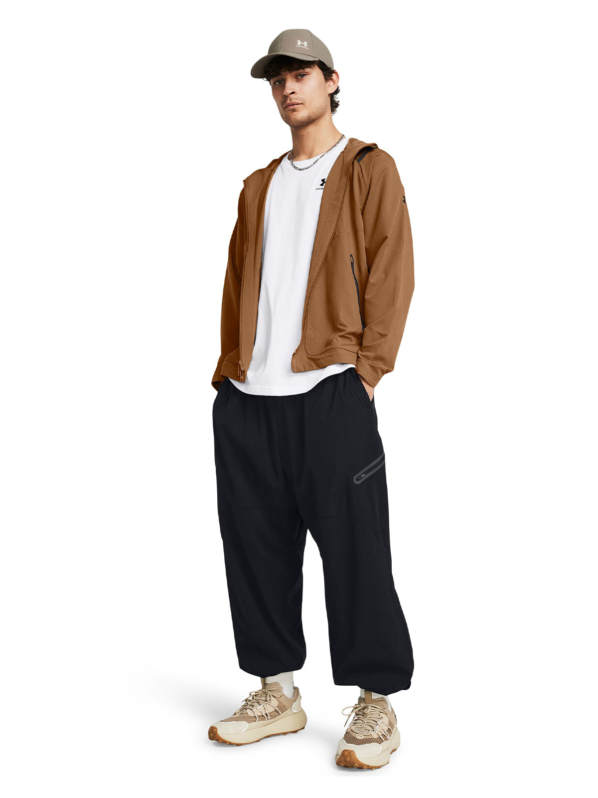 Chaqueta Training Hombre Color Café-3