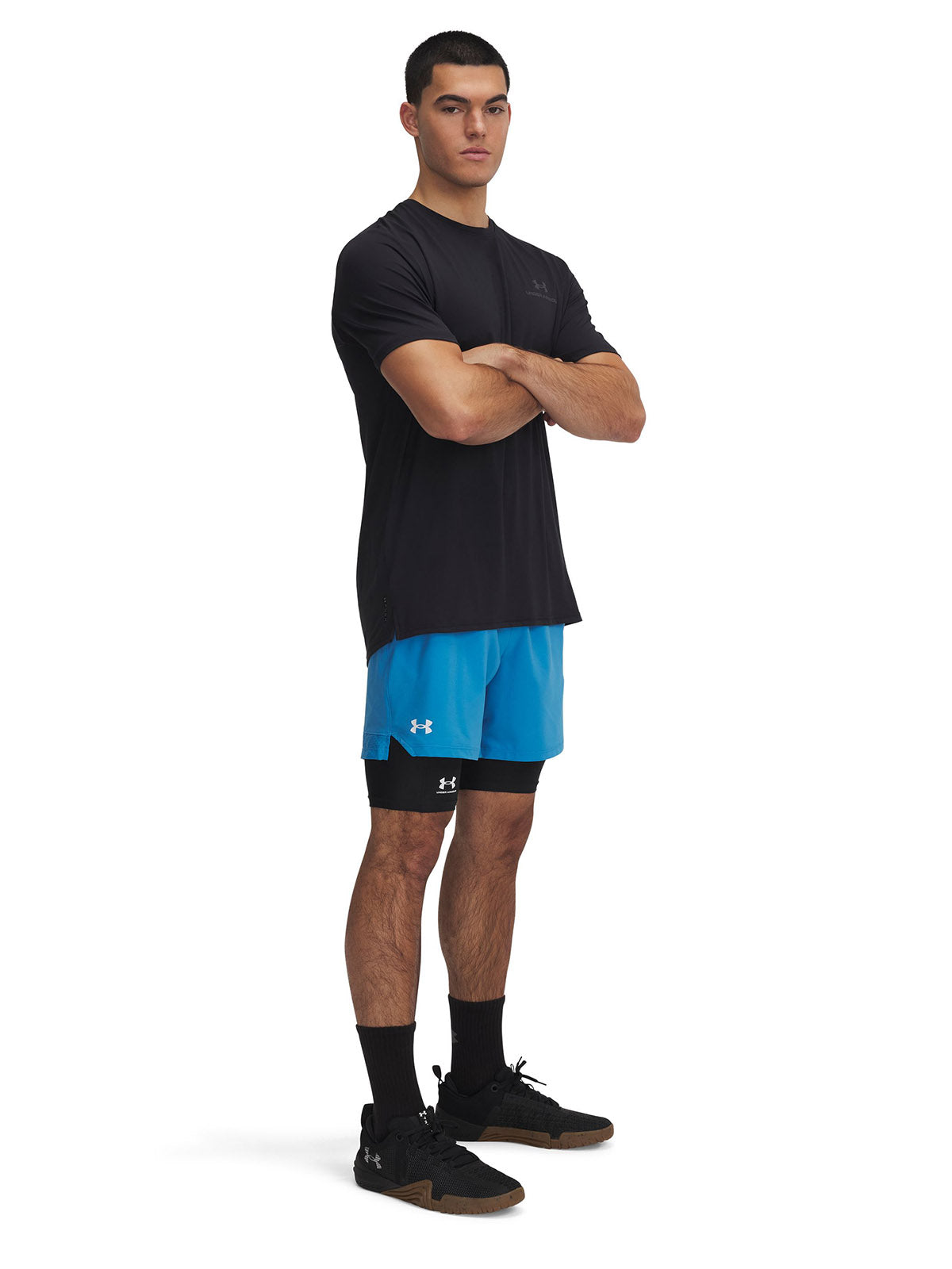 Short Training Hombre Color Azul-3