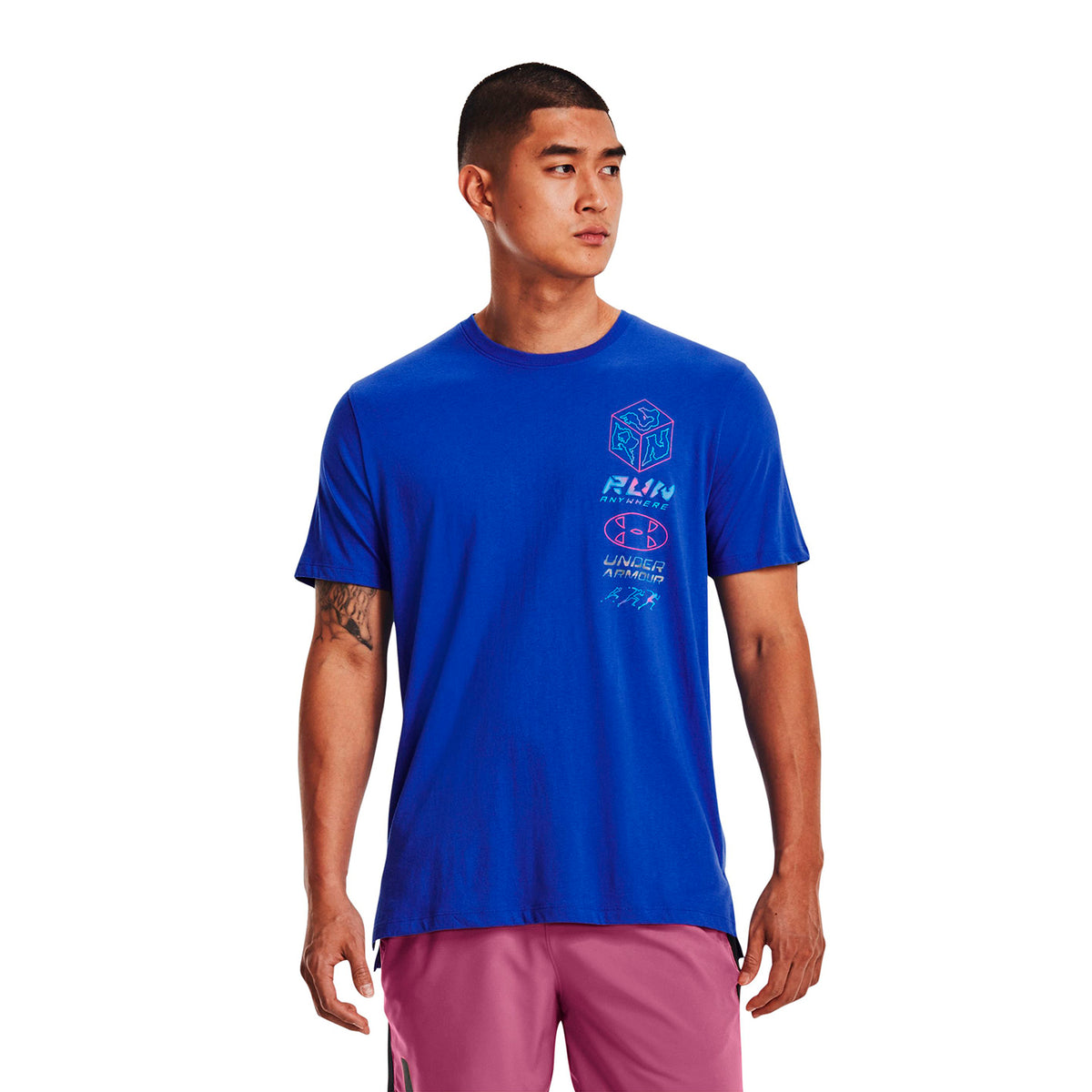 Camiseta Running Hombre Color Azul-3