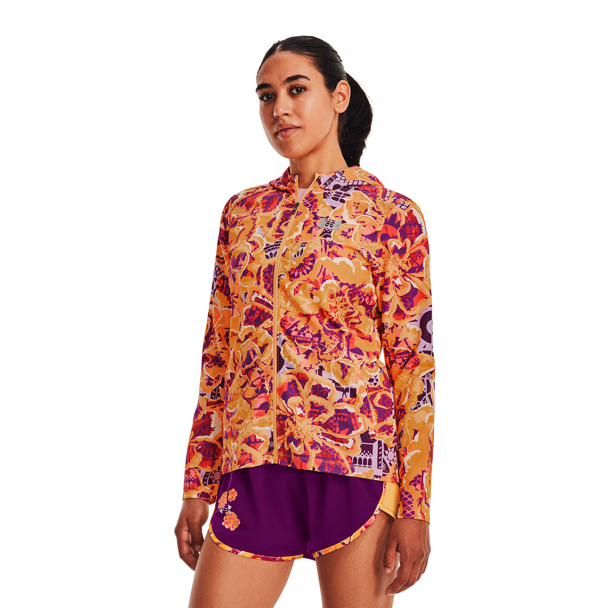 Chaqueta Running Mujer Color Naranja-3