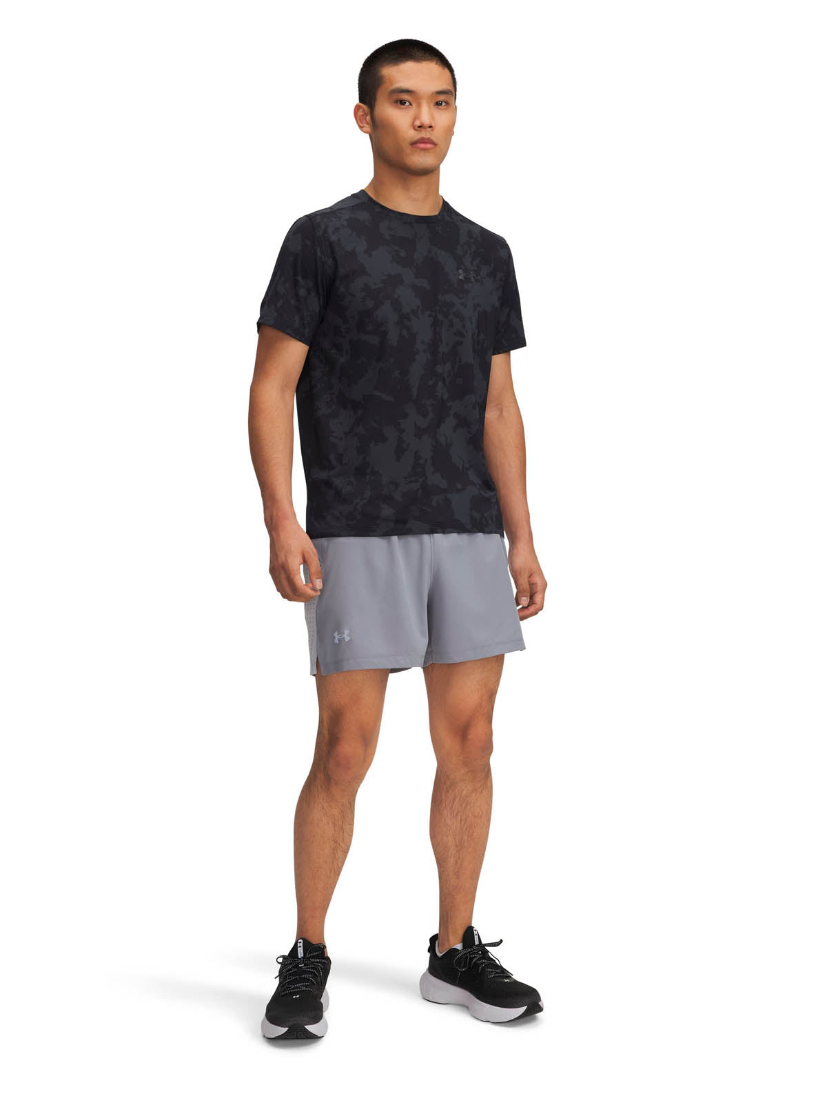 Short Running Hombre Color Gris-3