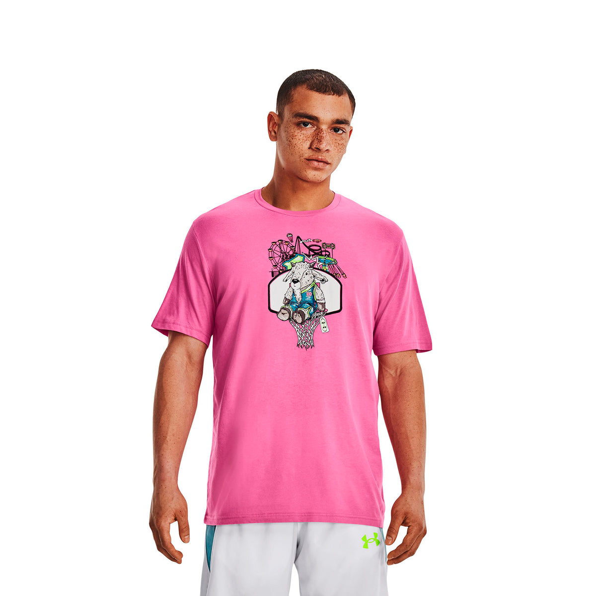 Camiseta Basketball Hombre Color Rosado-3