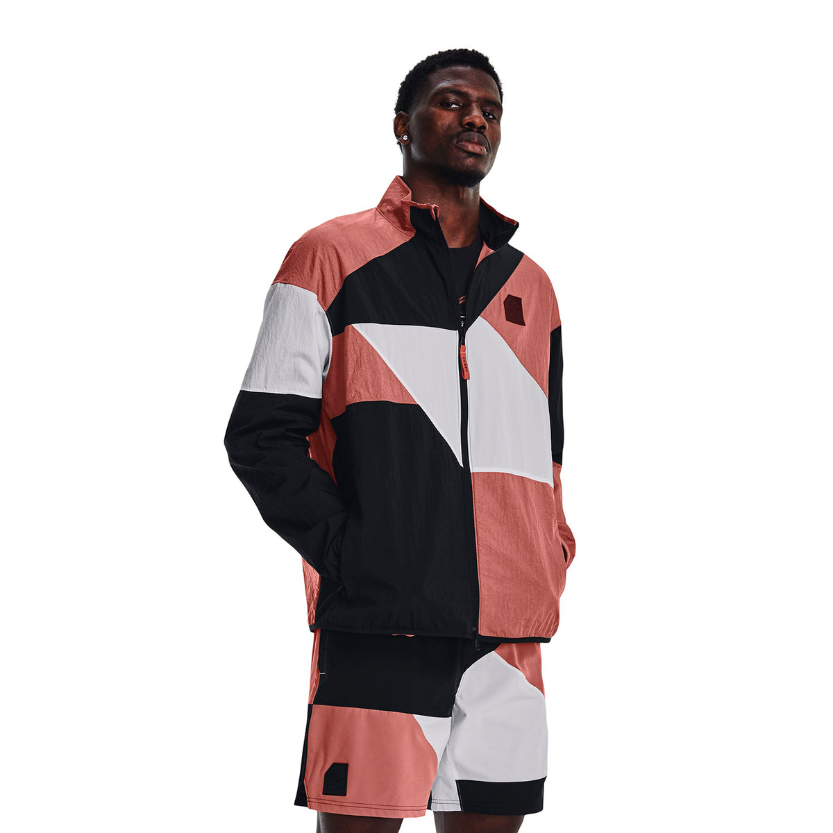 Chaqueta Basketball Hombre Color Rojo-3