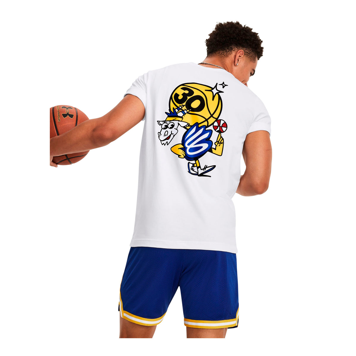 Camiseta Basketball Hombre Color Blanco-4