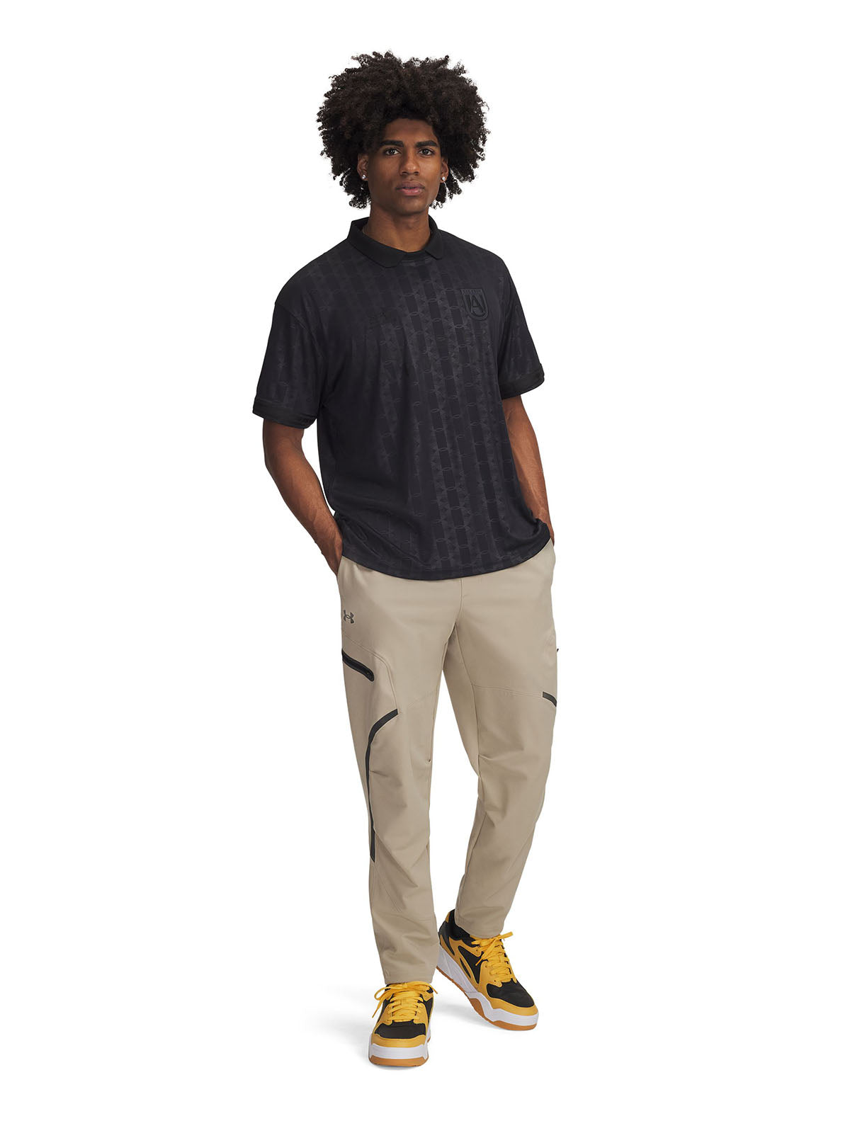 Polo Fútbol Hombre Color Negro-3