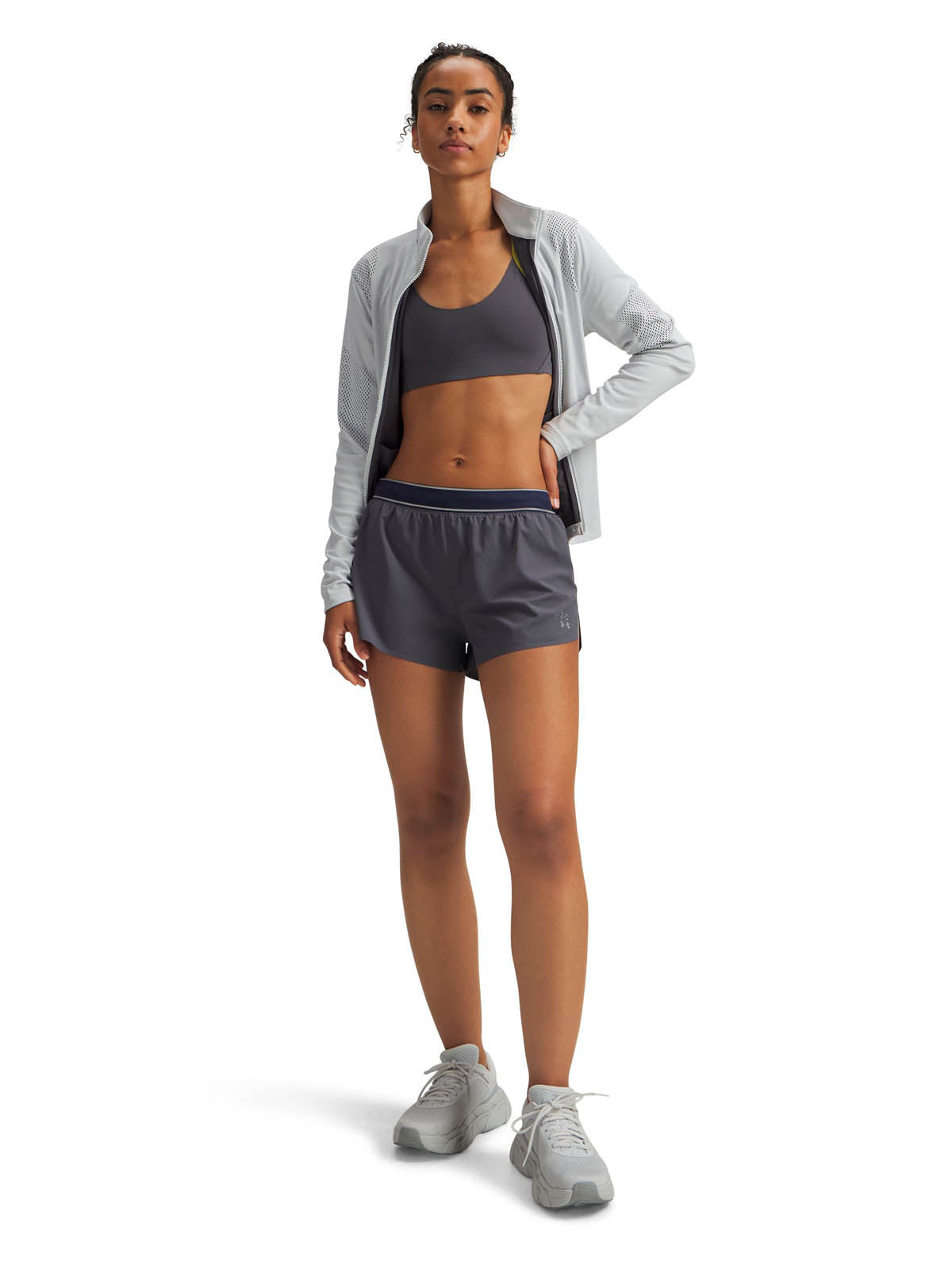 Short Running Mujer Color Gris-3
