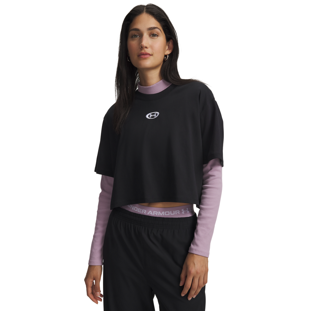 Camiseta de Compresión Sportstyle Mujer Color Negro-1